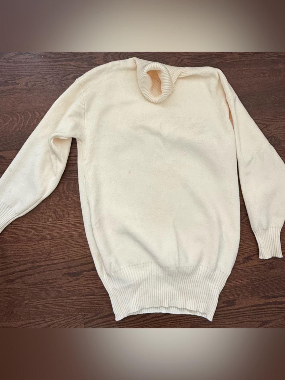 Forever 21 Cream Turtleneck Sweater Dress